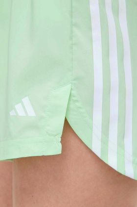 adidas Performance pantaloni scurți de antrenament Hyperglam culoarea verde, cu imprimeu, high waist  IT4670