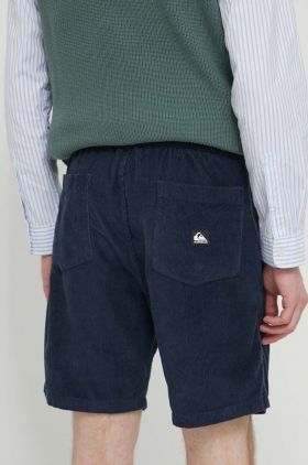 Quiksilver pantaloni scurti din velur culoarea albastru marin