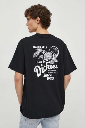 Dickies tricou din bumbac RAVEN TEE SS barbati, culoarea negru, cu imprimeu, DK0A4YYM