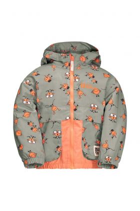 Jack Wolfskin geaca de ploaie copii SMILEYWORLD AOP culoarea gri