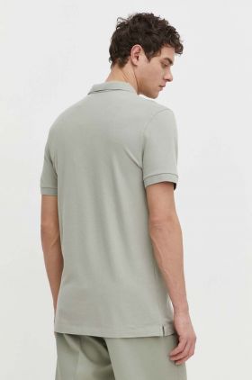 Abercrombie & Fitch tricou polo barbati, culoarea verde, neted