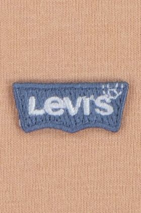 Levi's tricou de bumbac pentru copii culoarea portocaliu, neted