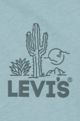 Levi's tricou de bumbac pentru copii culoarea verde, cu imprimeu