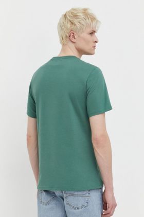 Converse tricou din bumbac barbati, culoarea verde, cu imprimeu