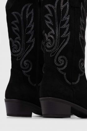 Answear Lab cizme femei, culoarea negru, cu toc drept