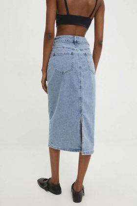 Answear Lab fusta jeans midi, drept