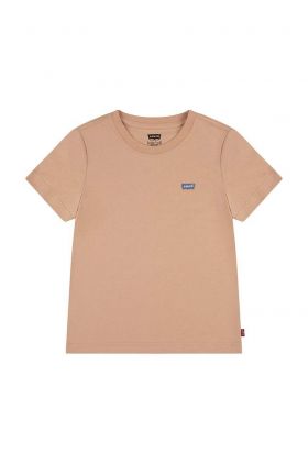 Levi's tricou de bumbac pentru copii culoarea portocaliu, neted