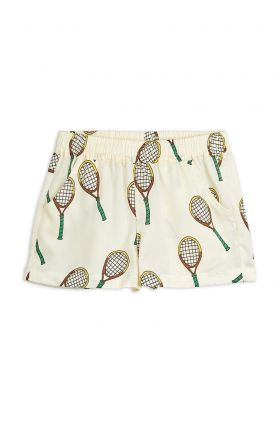 Mini Rodini pantaloni scurți copii Tennis culoarea alb, cu model