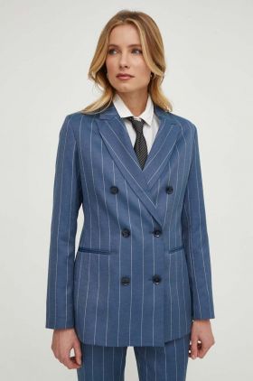 Sisley blazer din amestec de in cu doua randuri de nasturi, modelator