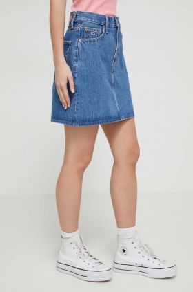 Tommy Jeans fustă din denim mini, evazați DW0DW17667