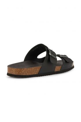 Geox slapi de piele U SANDAL GHITA barbati, culoarea negru, U159VB 00043 C9999