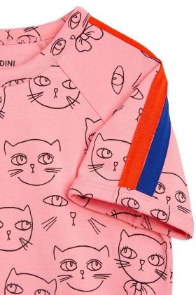 Mini Rodini tricou copii Cathlethes culoarea roz, cu model