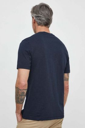 BOSS Orange tricou din bumbac bărbați, culoarea bleumarin, melanj 50511158