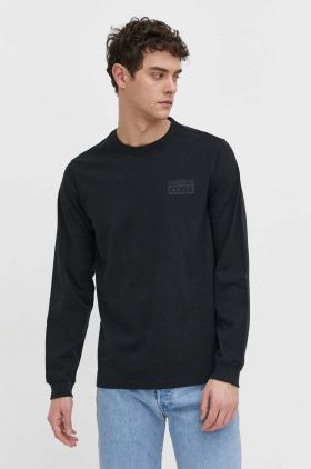 Converse longsleeve din bumbac culoarea negru, cu imprimeu