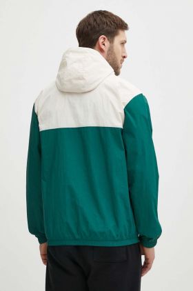 adidas Originals bluză bărbați, culoarea verde, cu glugă, cu imprimeu IU0201