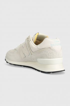 New Balance sneakers din piele 574 culoarea bej, U574BSB