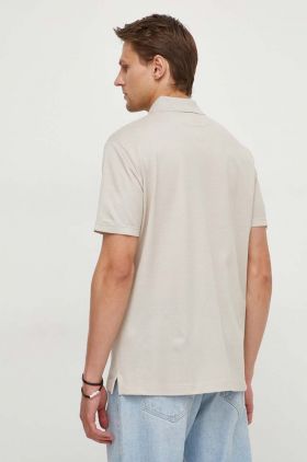 Paul&Shark polo de bumbac culoarea bej, neted