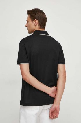 Paul&Shark polo de bumbac culoarea negru, neted