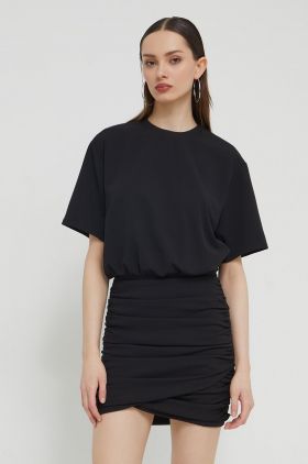 Abercrombie & Fitch rochie culoarea negru, mini, mulata