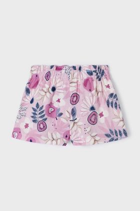 Mayoral pantaloni scurți din bumbac pentru copii culoarea violet, modelator, talie reglabila