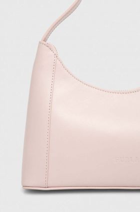 Furla poseta de piele culoarea roz