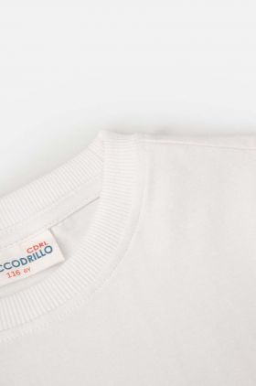 Coccodrillo tricou copii culoarea alb, cu imprimeu