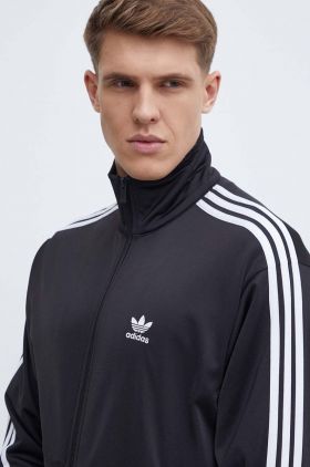 adidas Originals bluză bărbați, culoarea negru, cu imprimeu  IJ7058