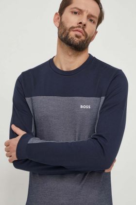 BOSS bluză bărbați, culoarea bleumarin, melanj 50515147