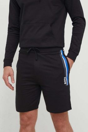 BOSS pantaloni scurți din bumbac culoarea negru, melanj 50515162