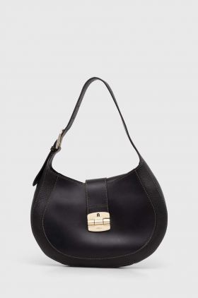 Furla poseta de piele culoarea negru