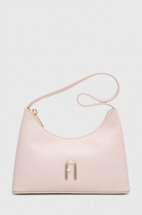 Furla poseta de piele culoarea roz