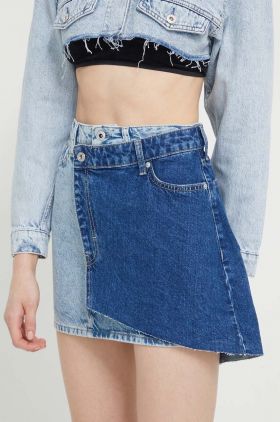 Karl Lagerfeld Jeans fusta jeans mini, evazati