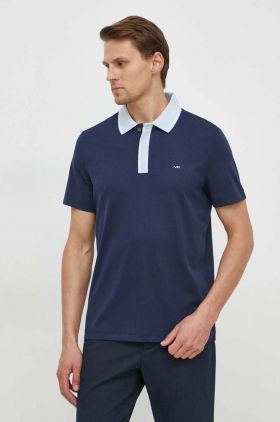 Michael Kors tricou polo barbati, culoarea albastru marin, neted