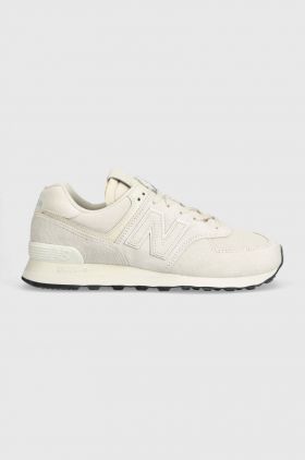 New Balance sneakers din piele 574 culoarea bej, U574BSB