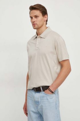 Paul&Shark polo de bumbac culoarea bej, neted