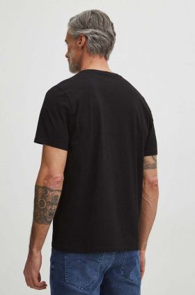 Medicine tricou din bumbac barbati, culoarea negru, cu imprimeu