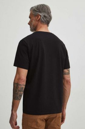 Medicine tricou din bumbac barbati, culoarea negru, cu imprimeu