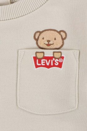 Levi's bluza bebe culoarea bej, neted