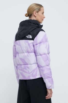 The North Face geaca de puf 1996 RETRO NUPTSE JACKET femei, culoarea violet, de iarna