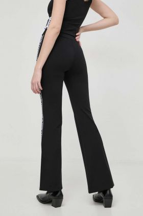 Karl Lagerfeld colanti femei, culoarea negru, cu imprimeu