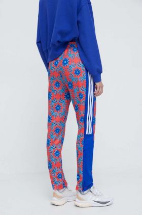 adidas pantaloni de trening Farm Rio culoarea roșu, cu model IQ4492