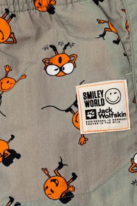 Jack Wolfskin pantaloni scurti copii SMILEYWORLD culoarea gri, modelator, talie reglabila