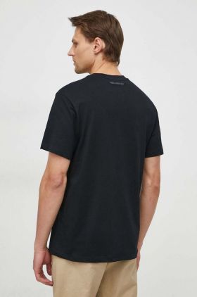 Karl Lagerfeld tricou din bumbac barbati, culoarea negru, cu imprimeu