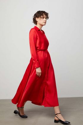 Answear Lab rochie culoarea rosu, maxi, oversize