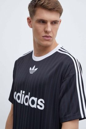 adidas Originals tricou bărbați, culoarea negru, cu imprimeu IU2341