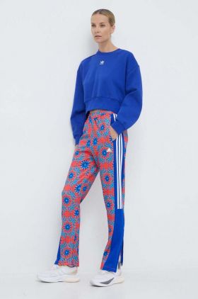 adidas pantaloni de trening Farm Rio culoarea roșu, cu model IQ4492