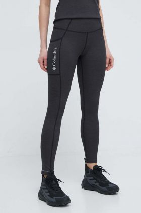 Columbia colanți sport Move femei, culoarea gri, melanj 2072961