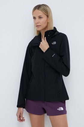 The North Face geaca femei, culoarea negru, de tranzitie