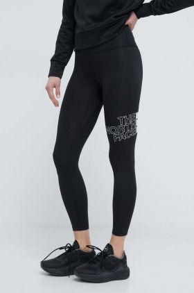 The North Face leggins sport Flex femei, culoarea negru, neted