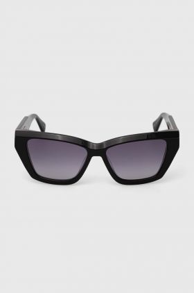 AllSaints ochelari de soare femei, culoarea negru